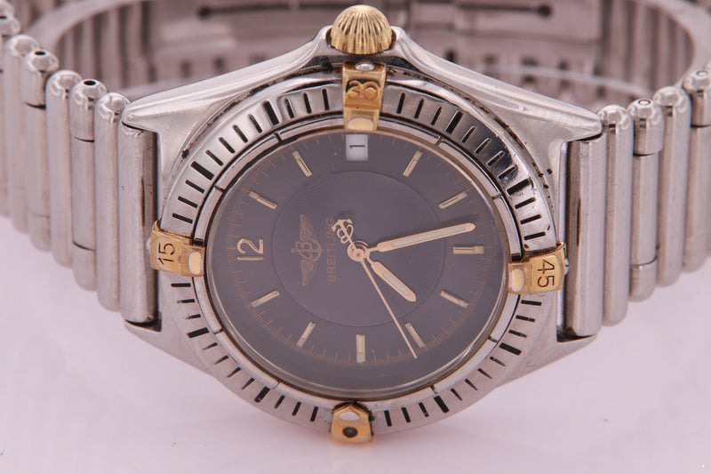 Breitling Callisto Women's Quartz Steel & Gold Quartz Watch B57045 Blue Dial Ladies