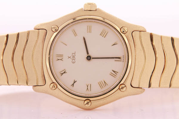 Ebel Classic Wave Ladies Watch 18 K Yellow Gold Quartz Ebel Watch Ref WatchWorldUk.Com