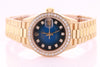 Rolex Datejust 18K Yellow Gold Ladies Diamond Watch 69178 with Box and Papers