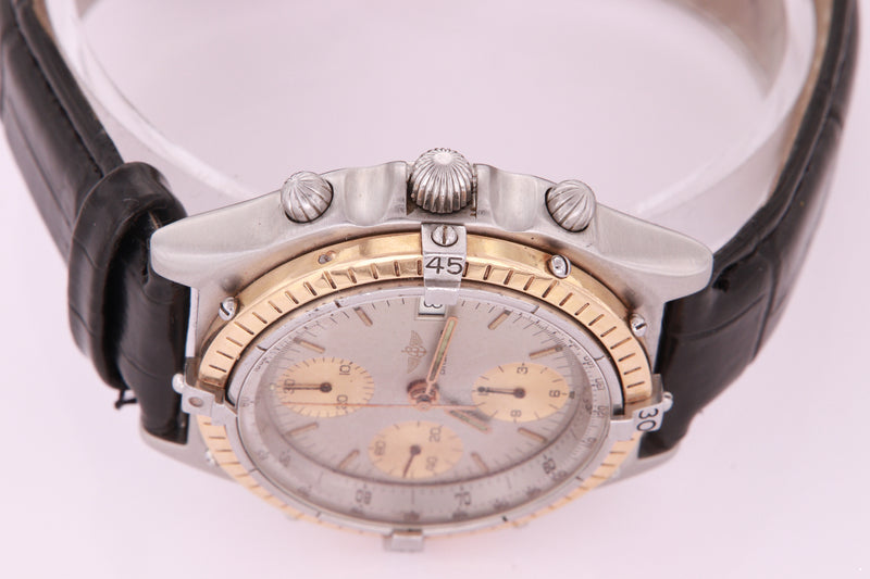 Breitling Chronomat Steel & Gold Automatic Mens Chronograph Watch with Papers
