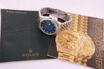 Rolex Datejust Automatic Men's Steel Watch with Blue Vignette Diamond dial 16220
