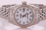 Rolex Datejust Ladies Stainless Steel Mother of Pearl  Diamond Dial 69174